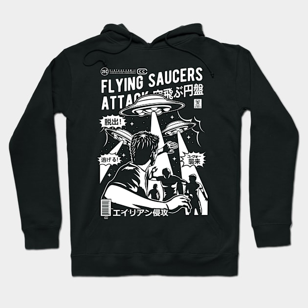 Flying Saucers Attack Hoodie by CRD Branding